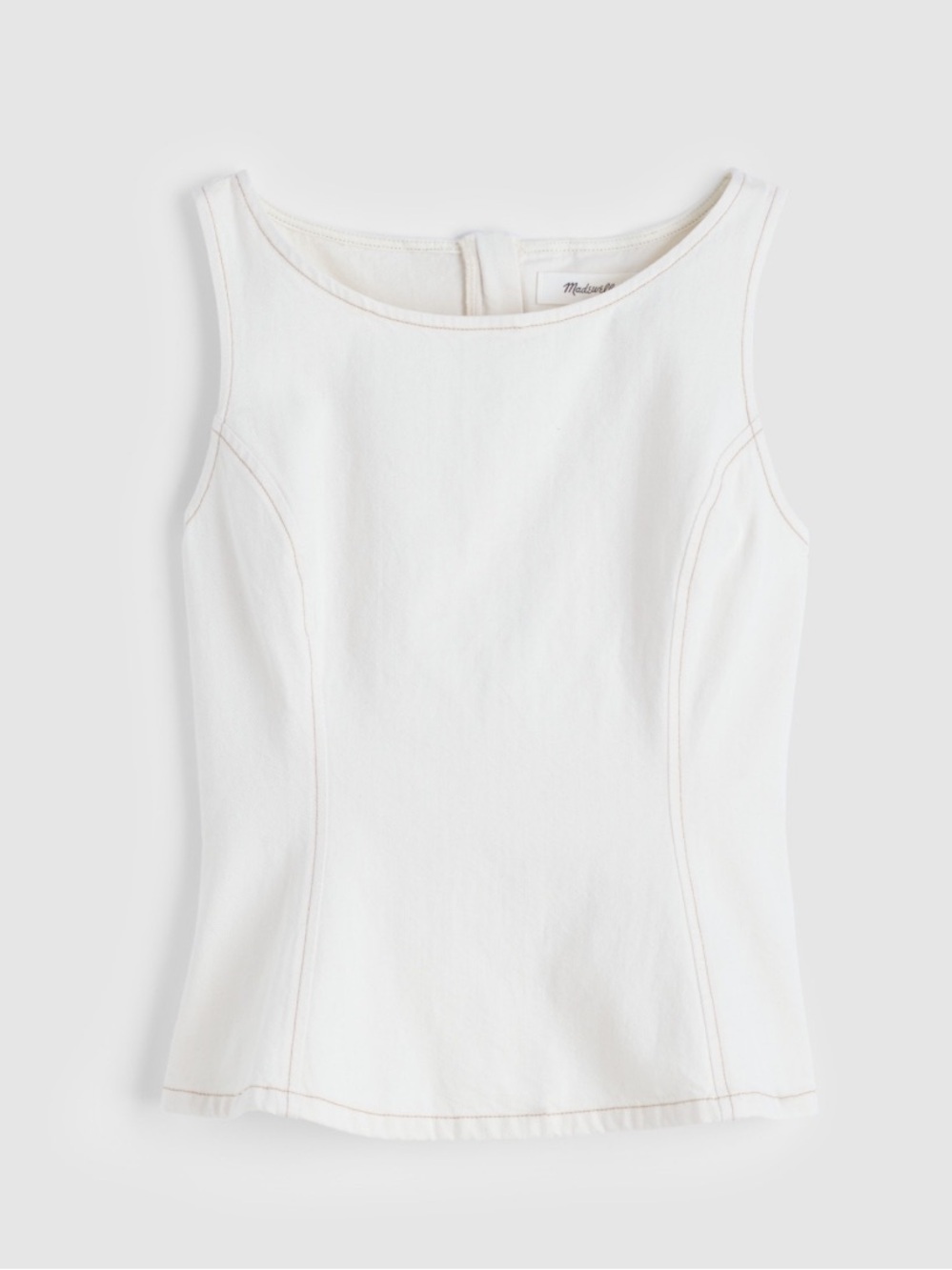 Madewell Denim Seamed Boatneck Shell Top